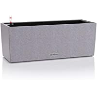 Lechuza - Balconera Stone - Maceta con Reserva de Agua integrada - Gris Piedra - 50 x 19 x 19 cm